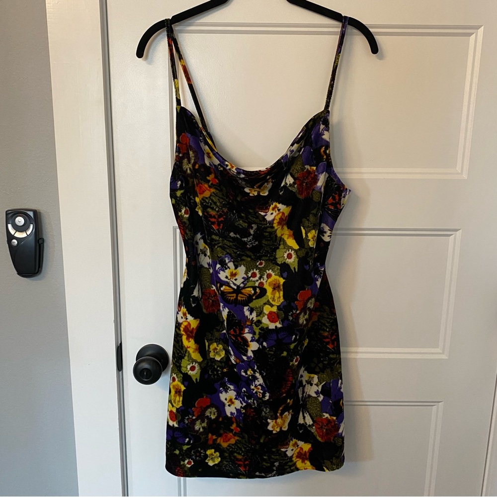 UO Velvet Mallory Cowl Neck Slip Dress - Picture 5 of 8